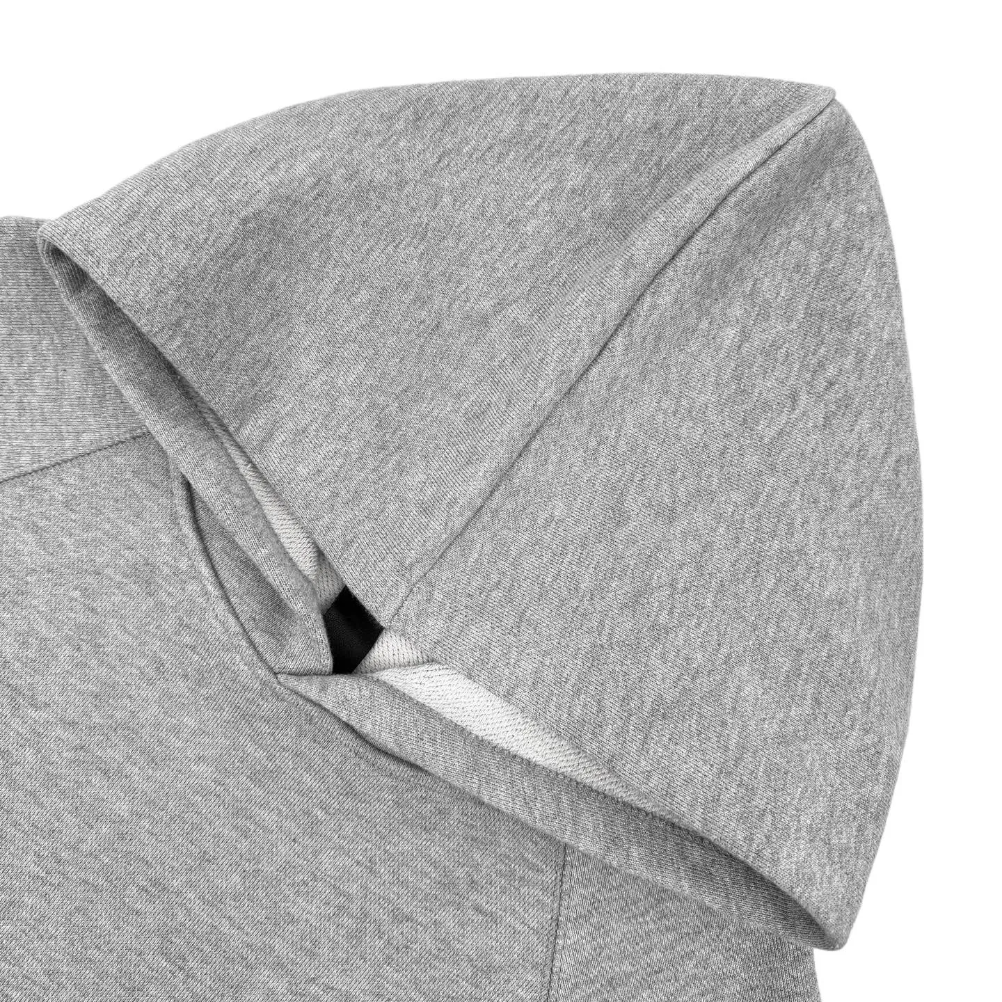 P490 CH Crow Heart Cross Sanskrit Embroidered Hooded Sweatshirt (grey). Original purchase and development for RMB 15,998. The fabric is made of custom-made heavy fortress intertwined air cotton. It is full of texture, thick and solid, and is based on high-end ash tones. It has a beauty that coexists with vicissitudes of life and elegance. With the Crow Heart Cross patch embroidery decoration on the chest, it becomes the ultimate interpretation of dark Gothic style. The CH Gothic font is the finishing touch on the back panel, making the totem the thorn in your spirit. The logo iron plate sways slightly with the swing of the body, adding a sense of movement and vitality. It is unobtrusive but has an indescribable aura. It interprets the perfect blend of retro and luxury, using imported machine appliqué embroidery technology. Using advanced computer control systems and precision mechanical components, the Chrome Hearts logo appliqué embroidery operation is realized. It presents an embroidery effect with both clarity and three-dimensionality, and the fabrics have been washed. It has a better hand feel and texture. It is not easy to deform, shrink or fade. Maintain long-lasting beauty. Size:S-M-L-XL